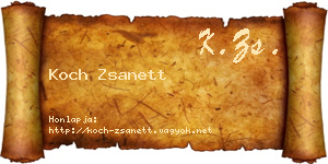 Koch Zsanett névjegykártya